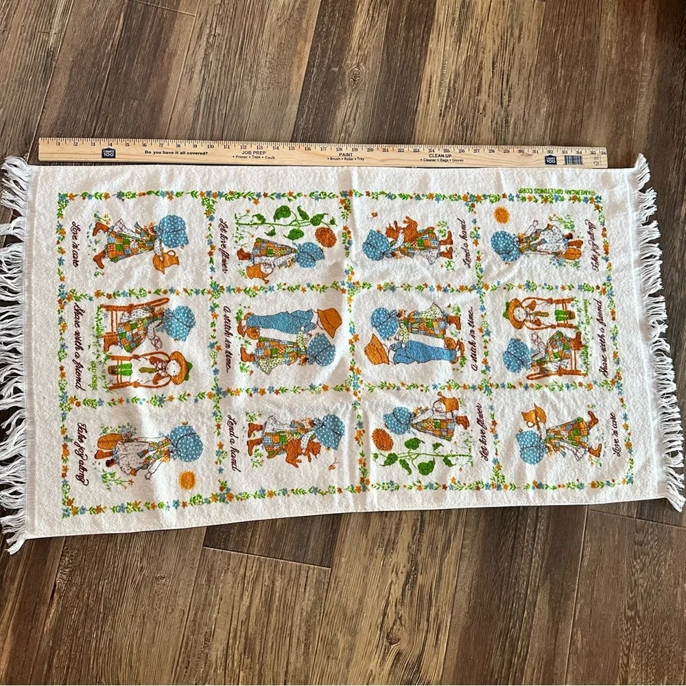 Vintage cannon HOLLY HOBBIE kids bath towel made in USA American greetings